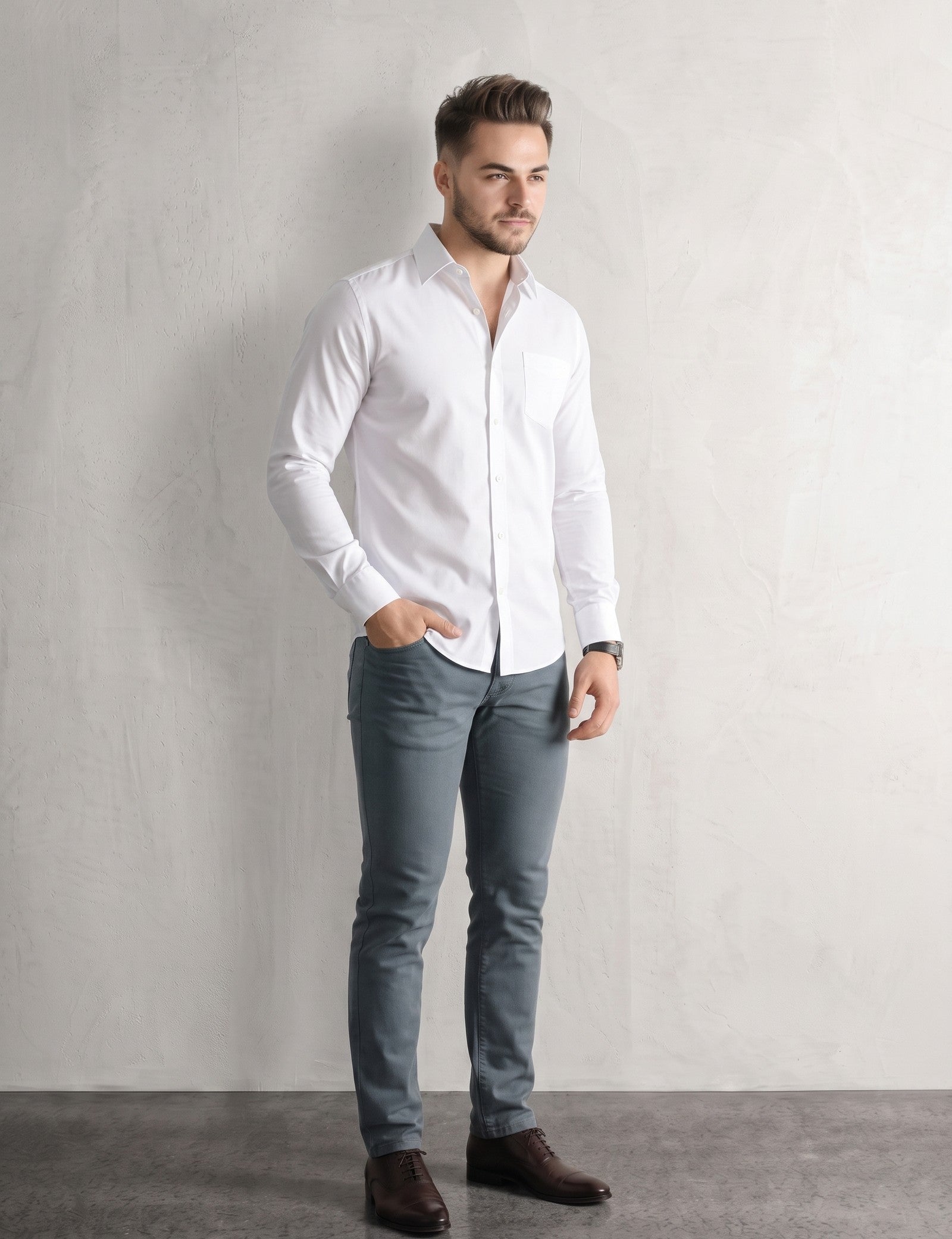 Tailored Shirt, front view, full length