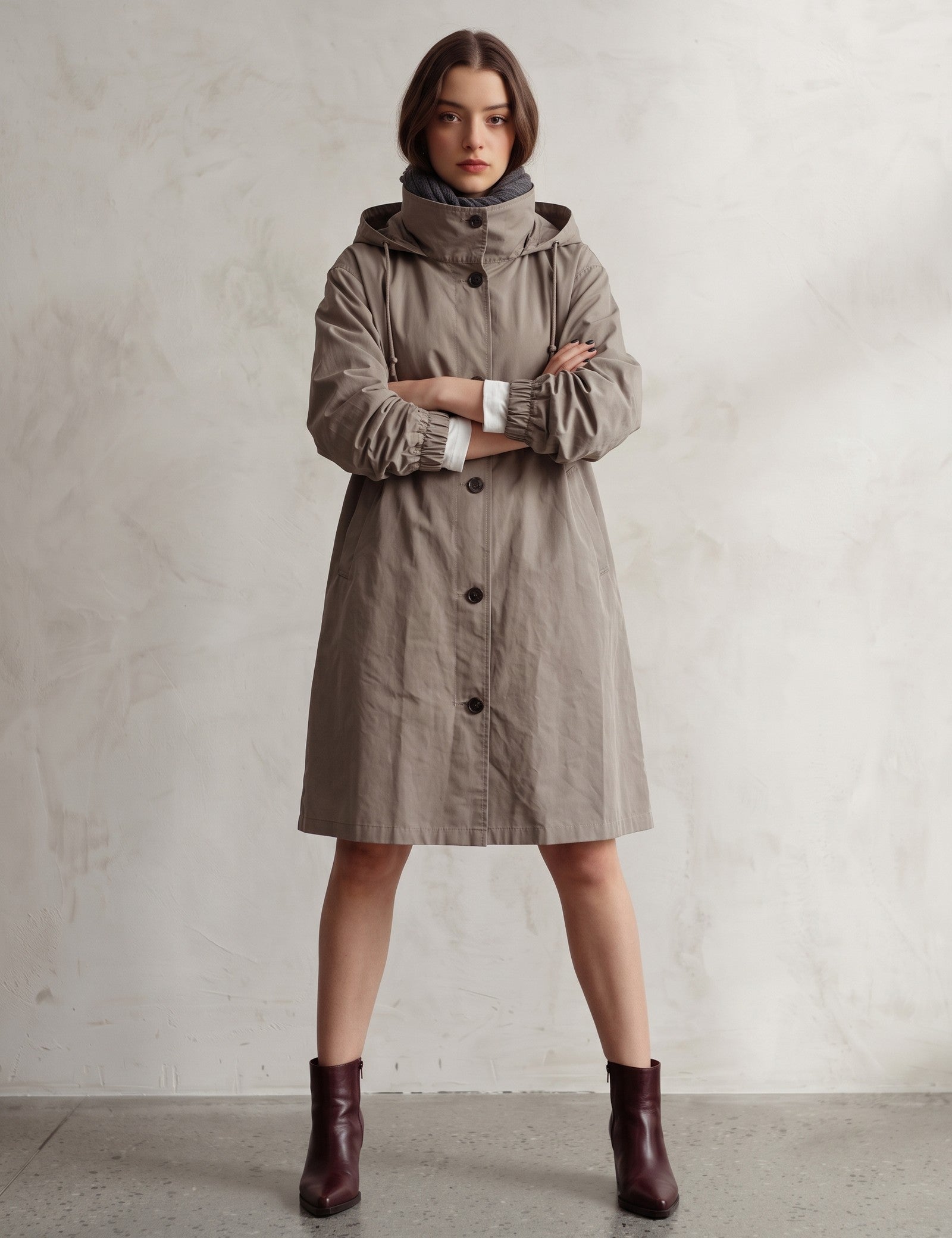 Trench Coat, front view, full length