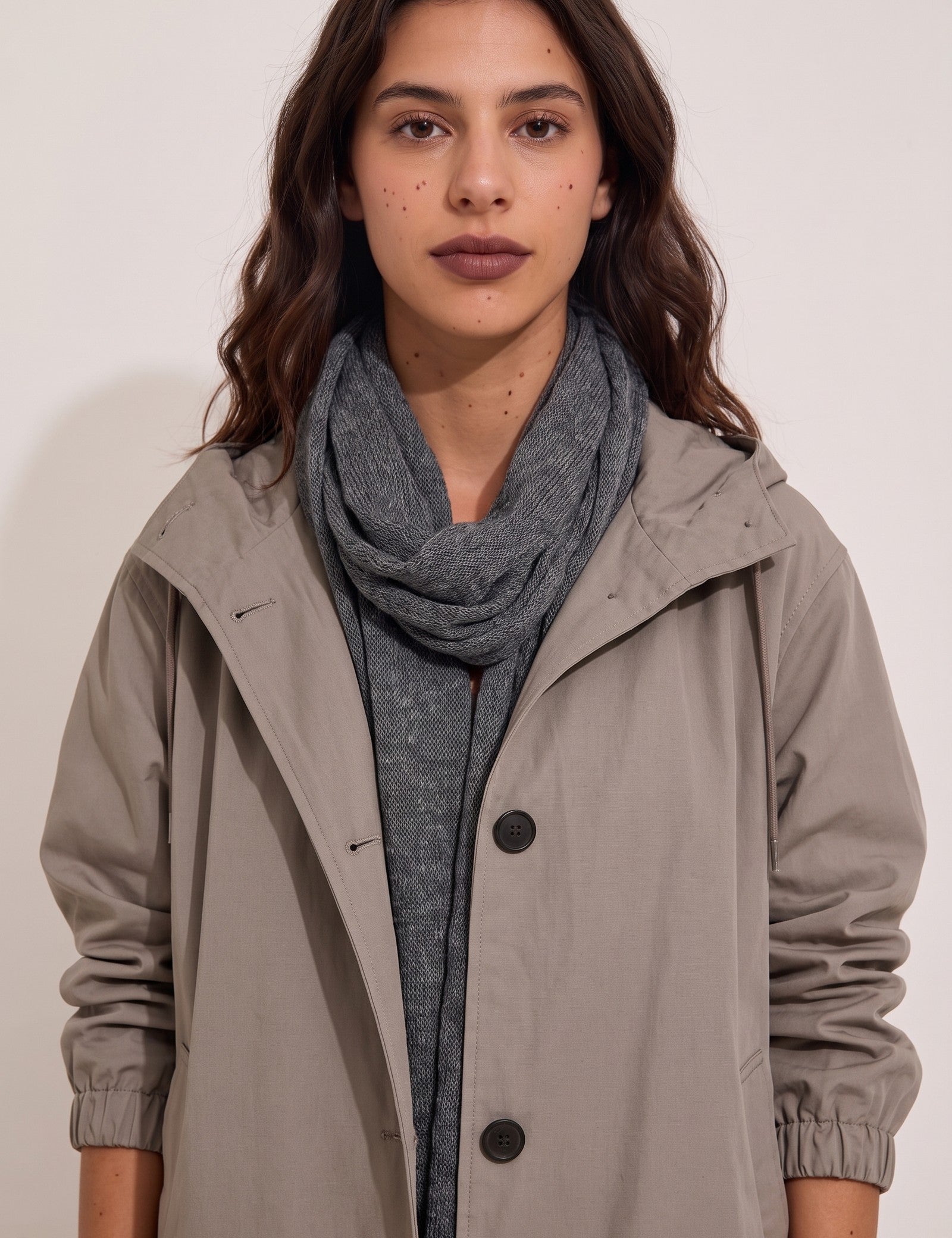 Trench Coat, close-up of the upper body