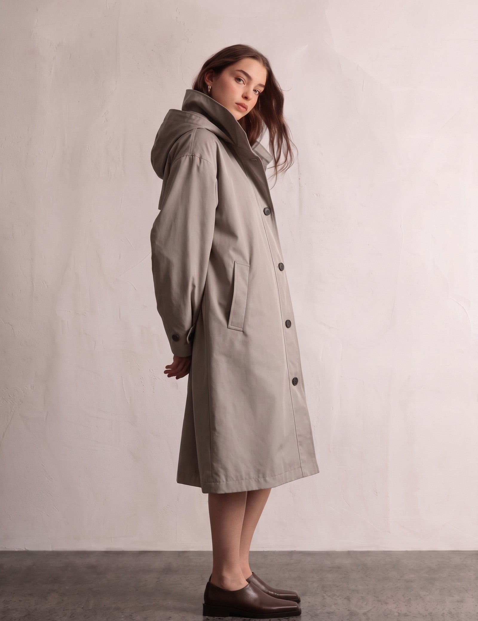 Trench Coat, side view, full length
