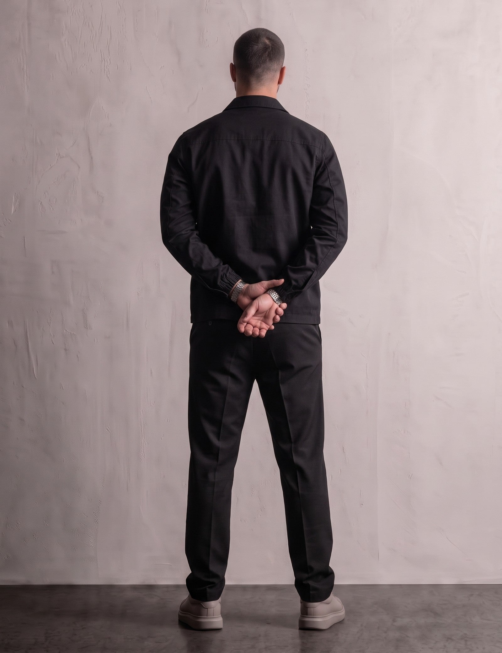 Utility Overshirt, back view, full length