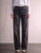 Women's Washed Black High Waisted Wide Leg Jeans, front view from the waist down.