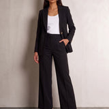 Women's Elegant Two-Piece Suit Set for Work & Occasions, front view, full length
