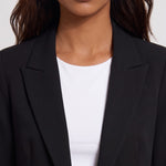 Women's Elegant Two-Piece Suit Set for Work & Occasions, close-up of the upper body