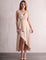 Women's Elegant Wrap Dress for Weddings & Occasions, front view, full length