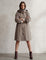 Women's Hooded Mid-Length Trench Coat, front view, full length