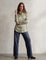 Women's Satin Longline Button-Down Blouse, front view, full length