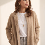 Women's Slim Cardigan, three-quarter view from the right, full length