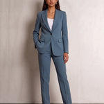 Women's Suit Set in Light Blue, front view, full length