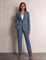 Women's Suit Set in Light Blue, front view, full length