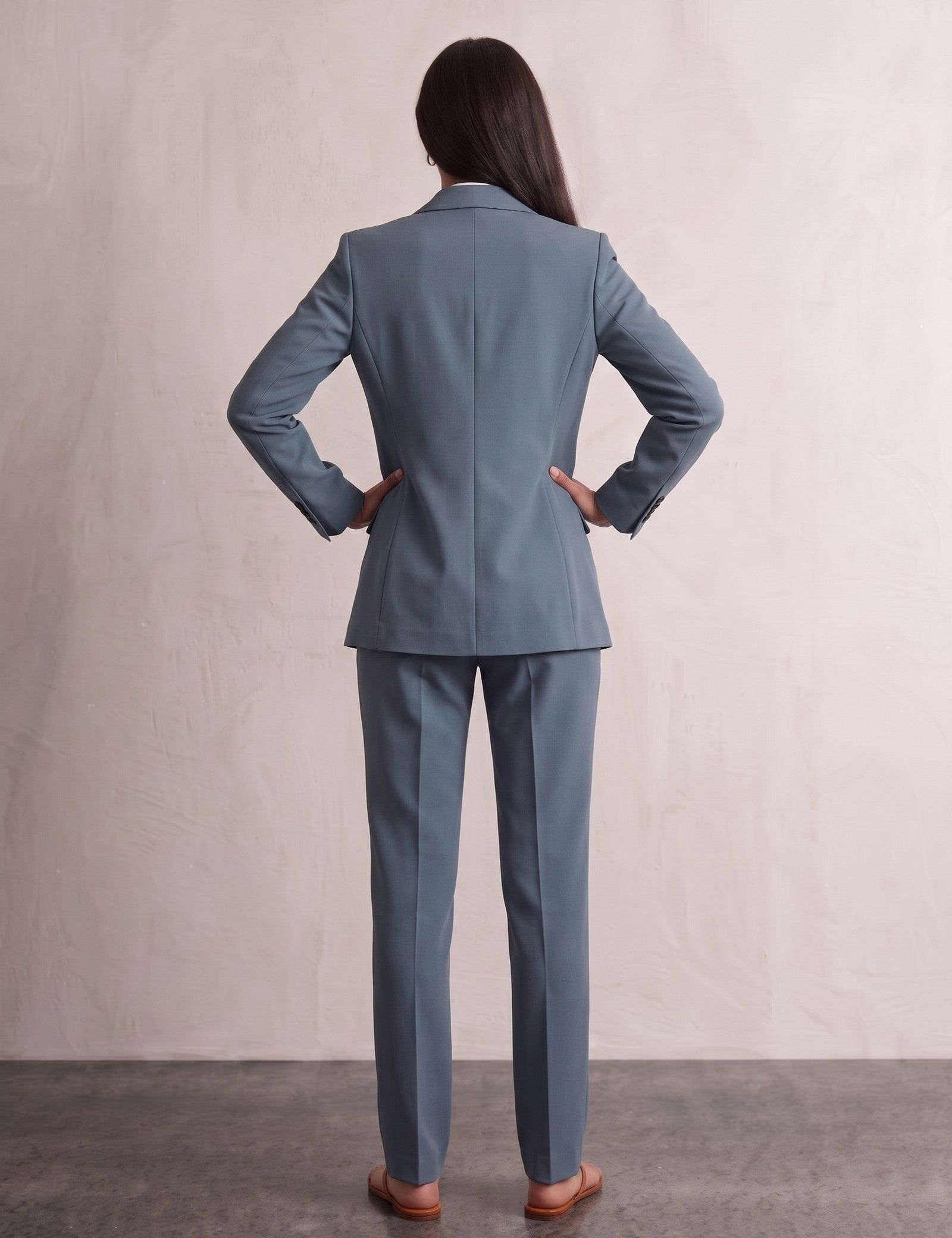 Women's Suit Set, back view, full length