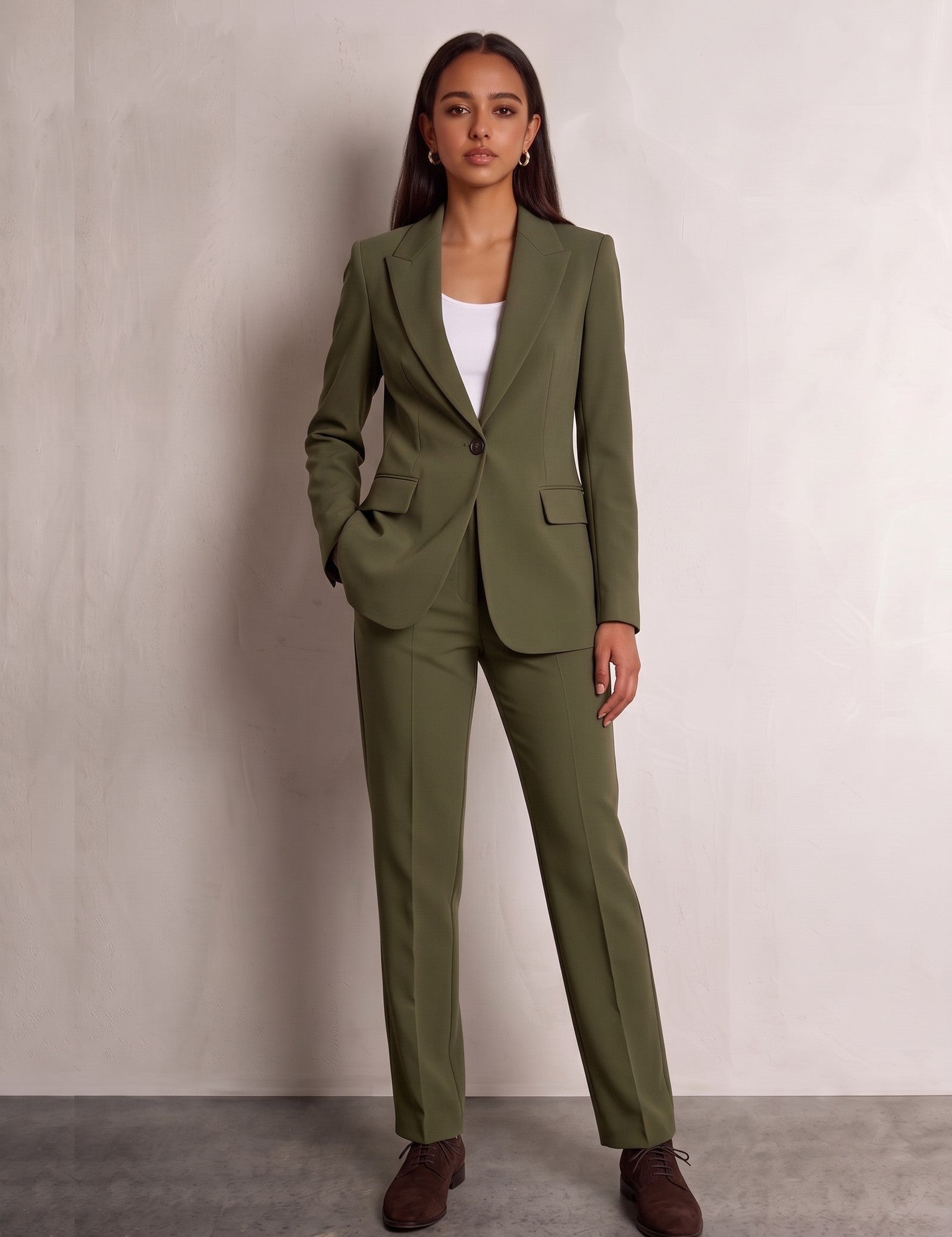Women's Suit Set, back view, full length