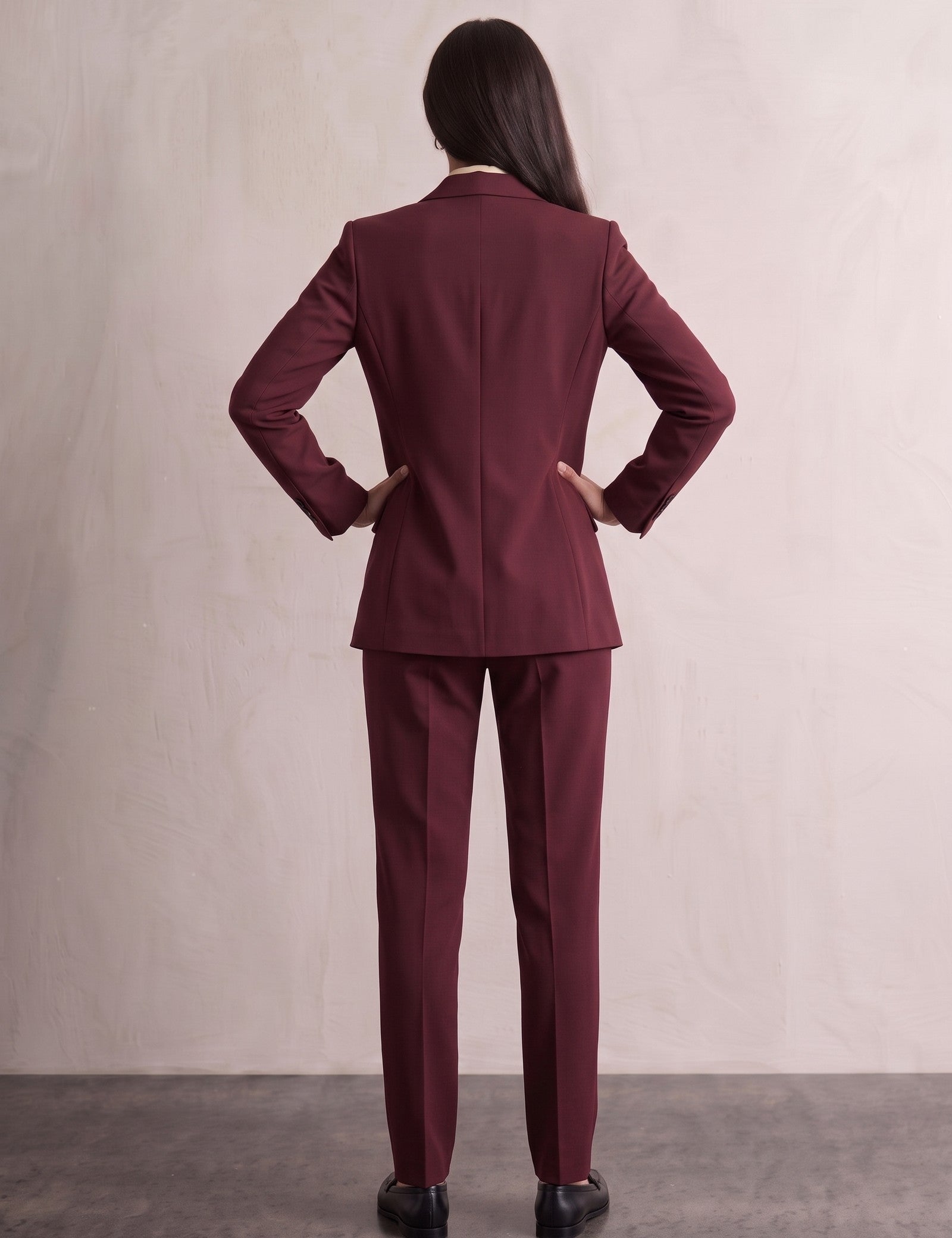 Women's Suit Set, back view, full length