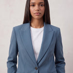 Women's Tailored Two-Piece Trouser Suit, close-up of the upper body