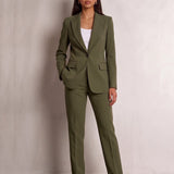 Women's Tailored Two-Piece Trouser Suit, back view, full length
