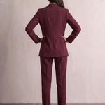 Women's Tailored Two-Piece Trouser Suit, back view, full length