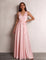 Women's Wrap Maxi Dress for Wedding Guests, front view, full length