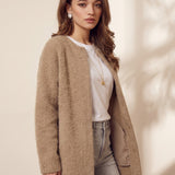 Wool-Blend Cardigan, three-quarter view from the left, full length