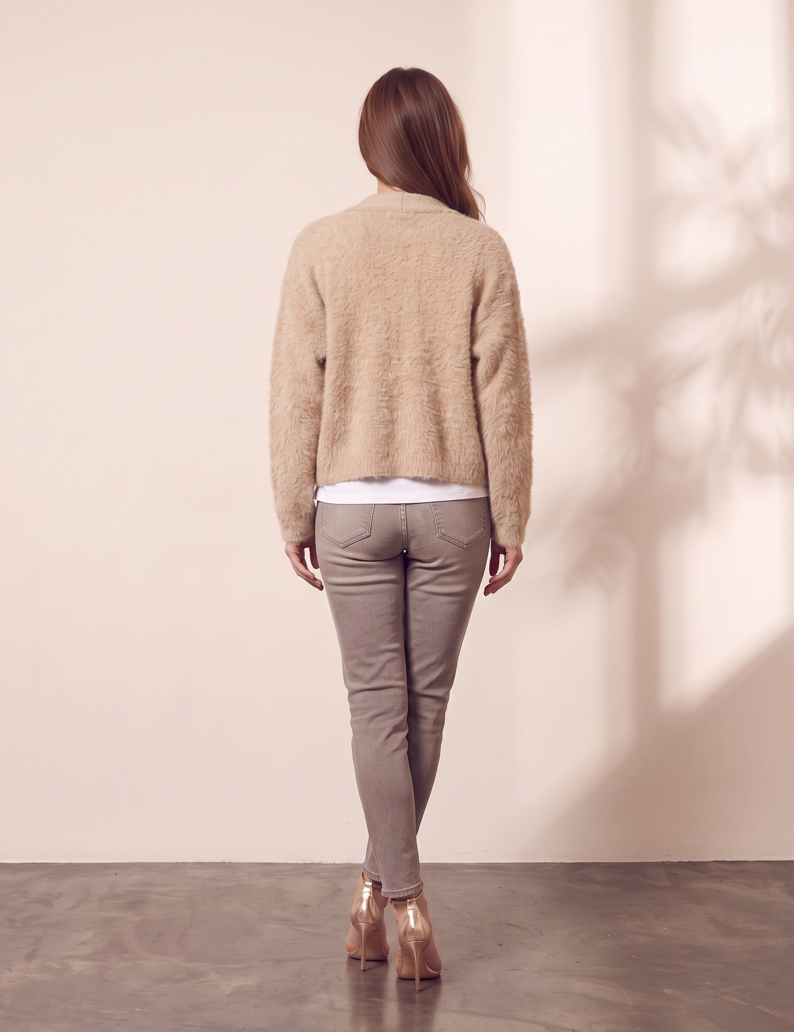 Wool-Blend Cardigan, close-up of the upper body