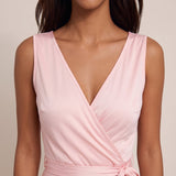 Wrap Maxi Dress, close-up of the upper body