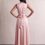 Wrap Maxi Dress, back view, full length