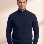 Zip-Up Cardigan, close-up of the upper body
