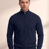 Zip-Up Cardigan, close-up of the upper body