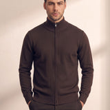 Zip-Up Cardigan, close-up of the upper body