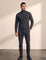 Zip-Up Cardigan in Dark Grey, front view, full length
