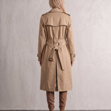 Deluxe Trench Coat, back view, full length.
