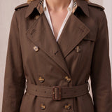 Deluxe Trench Coat, close-up of the upper body.