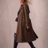 Deluxe Trench Coat, side view, full length.