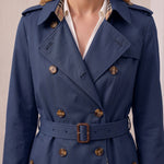 Deluxe Trench Coat, close-up of the upper body.
