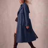 Deluxe Trench Coat, side view, full length.