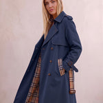 Deluxe Trench Coat, three-quarter view from the right, full length.