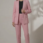 Women's Single-Breasted Blazer & Straight-Leg Trouser Co-ord