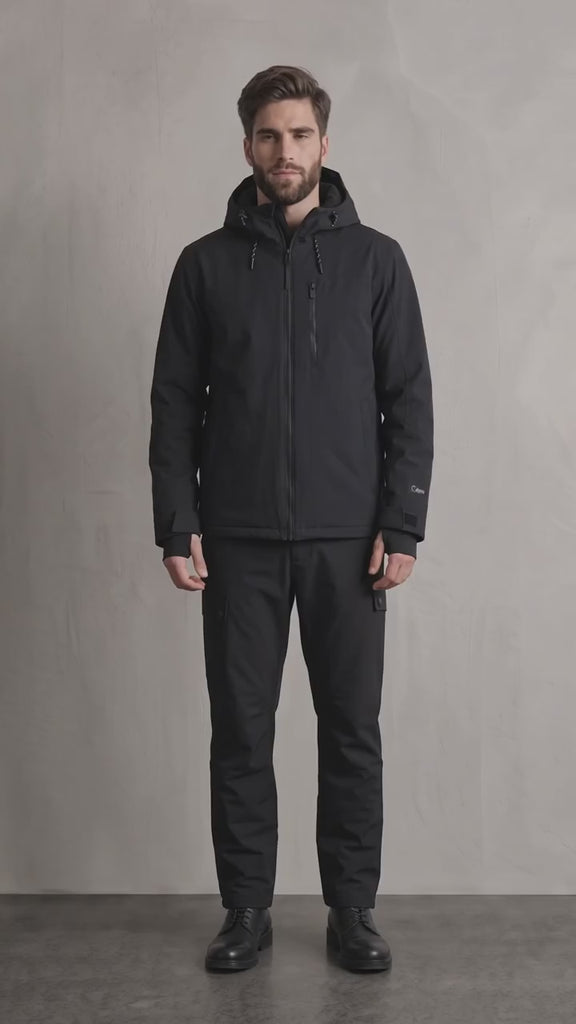 Men's Hooded Fleece-Lined Snow Jacket
