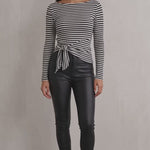 Women's High-Waisted Coated Faux Leather Skinny Jeans