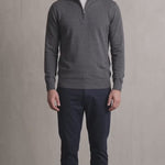 Men's Slim Stretch Quarter Zip Top with Concealed Zip