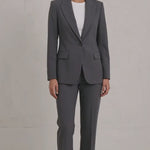 Women's Tailored Two-Piece Trouser Suit - Dark Grey